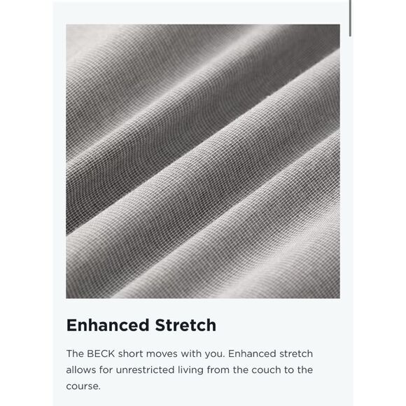 NWT Travis Mathew Size 42 Beck Golf Shorts Color Light Gray - Picture 4 of 12